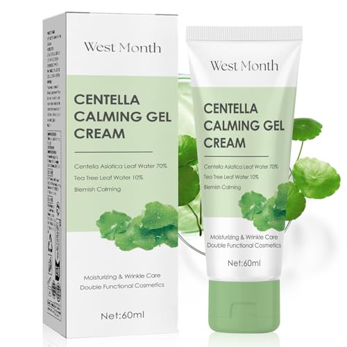 Crema Gel Calmante Centella, Crema Facial Hidratante Diaria, para un Cuidado óptimo Durante Todo el Día, sin Engrasar.