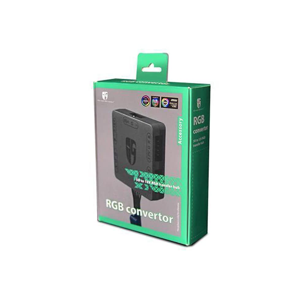RGB Convertor, 5V ADD-RGB to 12V RGB Transfer Hub, Motherboard with 12V 4-pin Header can Contorl 5V ADD-RGB Products, Non-Compatible with Asrock Motherboard