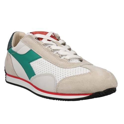 Diadora Mens Equipe Italia Lace Up Sneakers Shoes Casual - Green, Off White2