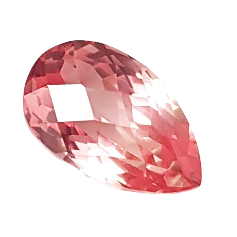 Saphir rose naturel poire authentique pour remplacer vos pierres synthétiques ternes