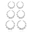 A3:3pairs bamboo earrings