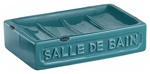 Gedy Vivienne Jabonera, Cerámica, Azul, 13 x 8,4 x 3,2