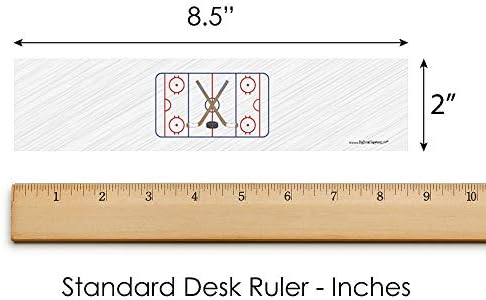 Big Dot of Happiness Shoots and Scores - Hockey - Baby Shower or Birthday Party Water Bottle Sticker Labels - Set of 20