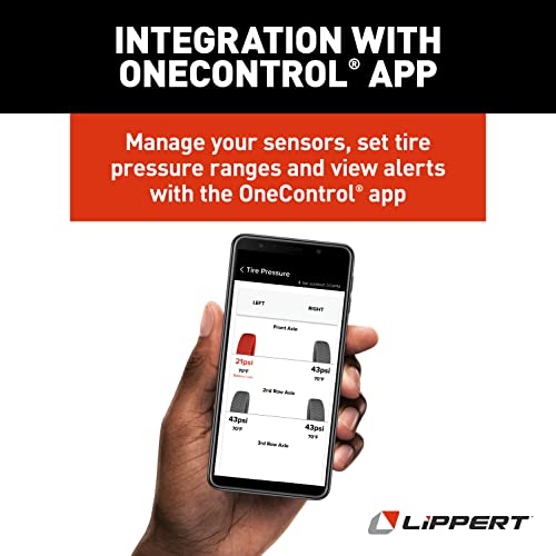 Image of Lippert Components - 2020106863 Tire LINC Tire Pressure and Temperature Monitoring System for RVs (TPMS) with Tire Sensors and Repeater