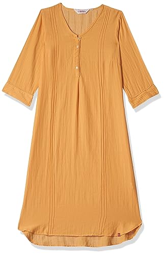 Image of BIBA Women Blue Cotton Solid Kurti