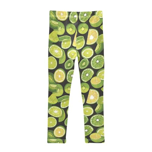Green Kiwi Lime Little Girls Legging Casual Full Length Pants Running2