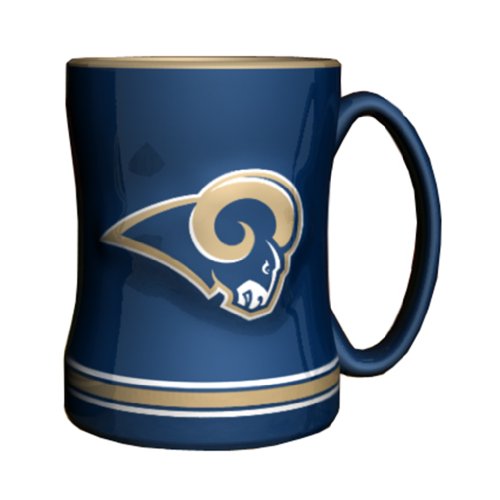 NFL St. Louis Rams Sculpted Relief Mug 14-ounce Millennium Blue