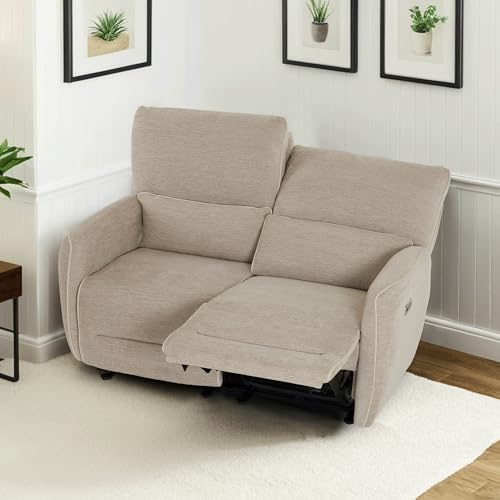 Image of MCombo 60 in Wall Hugger Reclining Loveseat Recliner, RV Sofa 6924 (Beige)
