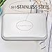 TeamFar Toaster Oven Pan, Stainless Steel Toaster Oven Tray Ovenware, 12.4’’x 9.7’’x1’’, Non Toxic & Healthy, Rust Free & Mirror Finish, Easy Clean & Dishwasher Safe