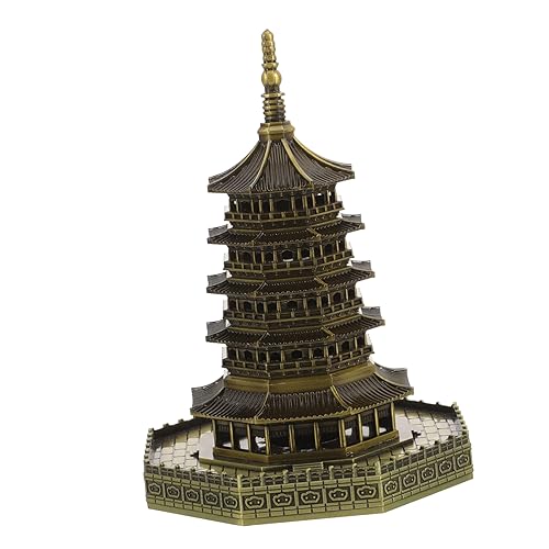 BESPORTBLE Mini Artigianato Per Decorazioni Da Giardino Allaperto - Statua Di Padiglione in Bronzo - Giardino Giapponese - Decorazioni Paesaggistiche - Decorazioni Zen - Decorazione