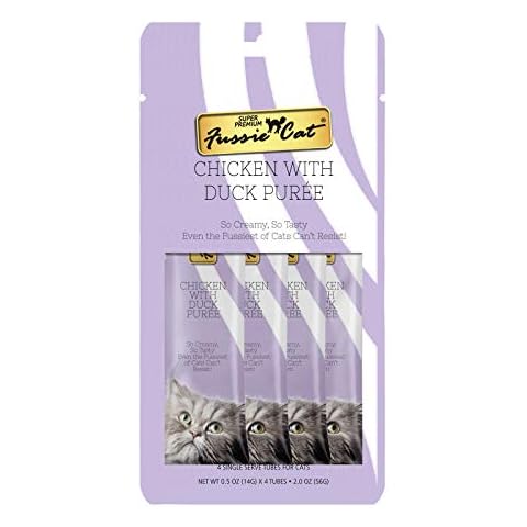 Fussie Cat Chicken with Duck Puree Grey 4 Count Cover