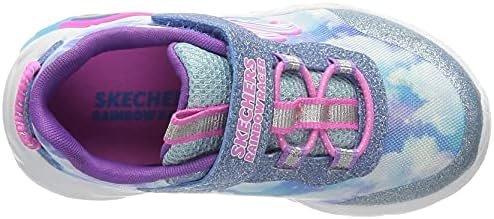 Skechers girls Rainbow Racer Sneaker, Blue, 5 Toddler US | Image 4