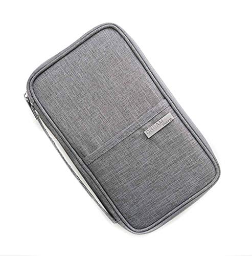 CARTEIRA CASE PORTA PASSAPORTE E DOCUMENTOS PARA VIAGEM (Cinza)