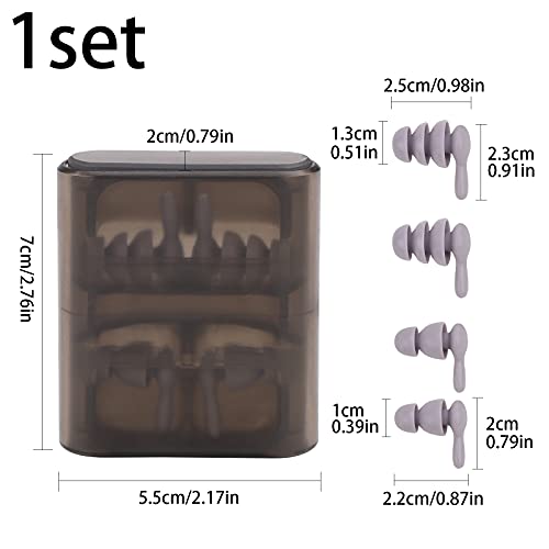 Zwemmen oordopjes, 2 paar verschillende maten waterdichte herbruikbare zachte siliconen oordopjes, geweldig voor zwemmen, zwembad, douchen snorkelen, surfen, watersport, slaapconcerten, werk, vliegtuig ruisonderdrukking (Grijs) - Image 3