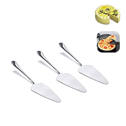 ICYANG 3 Stücke Edelstahl Tortenheber Kuchenmesser Pizza Schaufel Brot Spachtel Spülmaschinengeeignet Cover