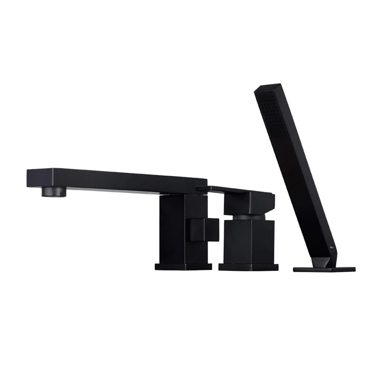 Sxithgkdw Black Faucet, Gold Brush Bathtub Faucet Mixer With Hand Shower Double Function Bathtub Faucet Set Deck Mounted Bath Shower Tap (Color : Size : 3Pcs), Kd-301897