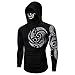 Produktbild ABsoar Herren Kapuzenpullover Stylish Maske Hoodie Coole Sweatshirt Kaputzenpulli Männer Pullover Sport Tops Pulli (Schwarz,M)