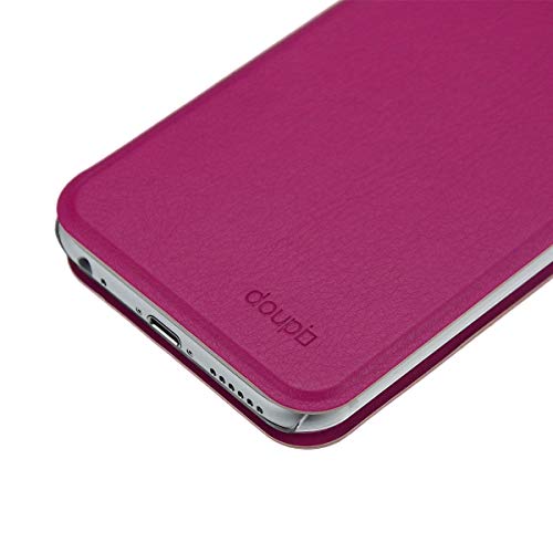 doupi Flip Cover for iPhone 6 / 6S (4.7 inch), Magnet Protective Flip Case Book Style Screen Protector Stand, red pink - Image 2
