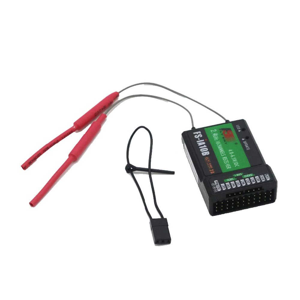 VOANZO 2.4GHz 10CH RC Receiver Compatible for FS I6 I10 I6S I6X Transmitter for 1/10 RC Car RC Crawler FPV RC Racing Quadcopter RC Boat Racing Drone - Image 2