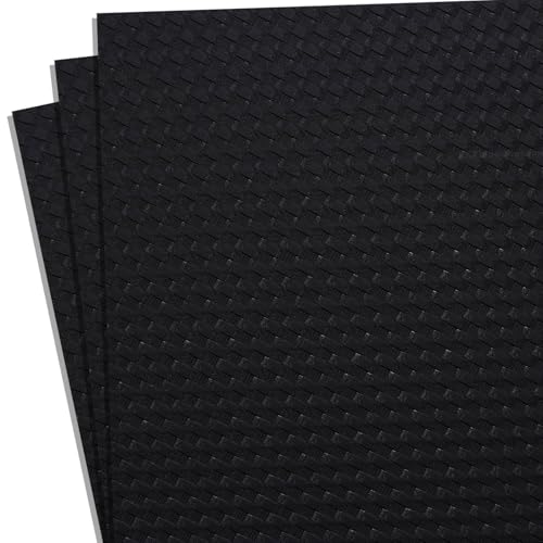 HOLSTEX Thermoform Sheet - (Basketweave Texture) - (.080 Thickness) - (12in x 12in Sheet) - (Armor Black) - (3 Sheets) - for Holster Making, DIY Cosplay, Airsoft Armor