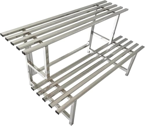 【Woxiro】 ステンレス鋼プランタースタンド 植木鉢スタンド 棚 はしご ステンレス鋼 高耐荷重 床置き 錆びにくい 安定性 ガーデニング 屋内外用 多用途 使いやすい(2段120CM(幅を広げる))