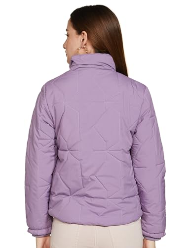 Image of Qube By Fort Collins Polyester, Standard Length Women's Quilted Bomber Jacket Stylish, Warm, And Cozy Winter Outerwear