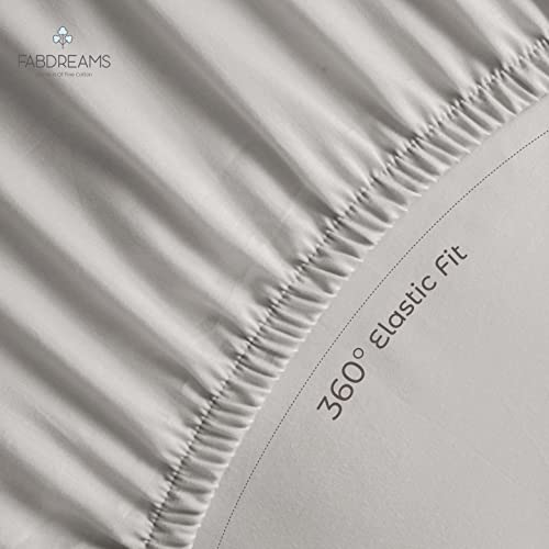 Fabdreams Organic Linen King Sheet Set | Linen Sheets | Linen Sheets King | Cooling Sheet Set | 1 Fitted Sheet King Size, 1 Flat Sheet, 2 Pillowcase | Organic Sheets King | Natural #TOP3