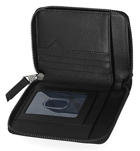 Harley-Davidson Women's Classic Small Zip Around Leather Wallet - Black2