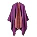 Produktbild BEUHOME Poncho-Schal aus Kaschmir Einfarbig Cape Warm Halten für Damen,Umhängetuch und Tunika Mode Strick-Pullover Sweatshirt für Herbst und Winter