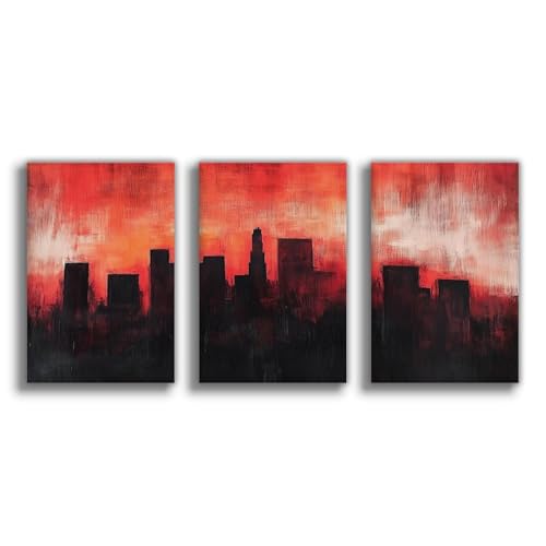 Toile Rothko Sunset Skyline 50x75 cm idée cadeau idéal pour crémaillère