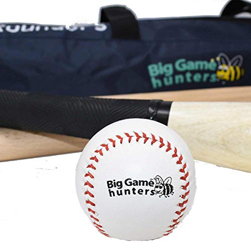 Big Game Hunters Quality Traditional Rounders Set with Hardwood Bat, Ball and Posts in a Canvas Bag