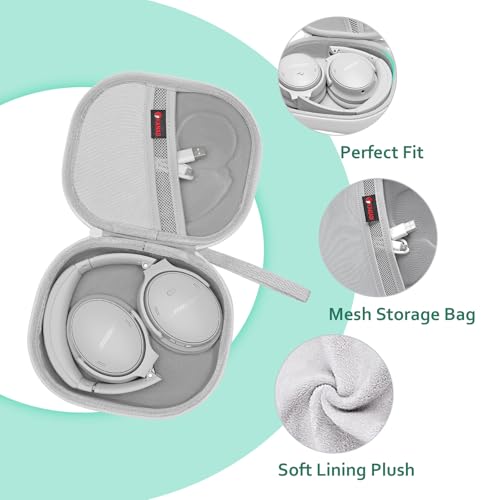 Image of XANAD Hard Case for Bose QuietComfort, QC Ultra, QC 45, QC 35, QC45 SE, QC SE or Skullcandy Crusher Evo, Hesh ANC, Hesh Evo, Crusher ANC 2, Crusher, Riff 2 Noise Headphones (White)