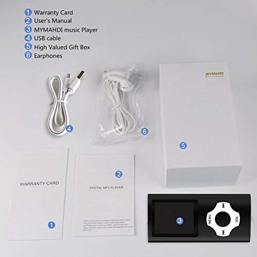 Mymahdi MP3 / MP4 Portable Player, schwarz mit 1,8 Zoll LCD Bildschirm und Memory Card Kartensteckplatz, Max Support… - Image 8