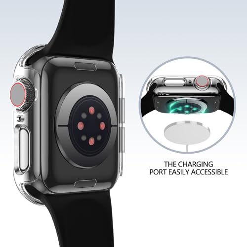 Image of Case for Apple Watch Screen Protector SE 3(2025) SE 2 /SE /Series 4 5 6 40mm with Tempered Glass | Slim Guard Bumper | Full Coverage Hard PC Protective Cover | Compatible iWatch 40mm