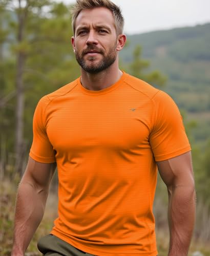 Mens Performance T-Shirts Short Sleeve Athletic Fit Tee Shirt Moisture Wicking Quick Dry Gym Tshirts Running Active Wear4