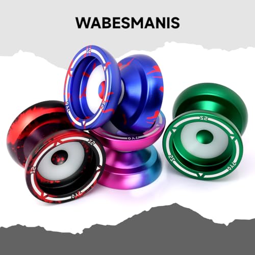 Image of S2 Responsive Yoyo for Kids, Professional Dual Purpose Yo-Yo Alloy Metal Yoyo with 10 Yoyo Strings, Bag, KK Bearing, Axle, Bearing Removal Tool - Green