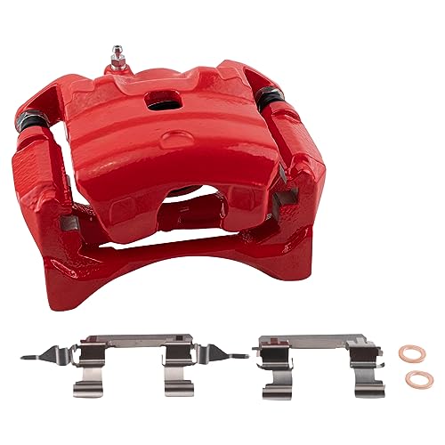Image of TRQ Performance Front and Rear Brake Caliper Set Coated Brackets Compatible with 2013 Nissan Altima