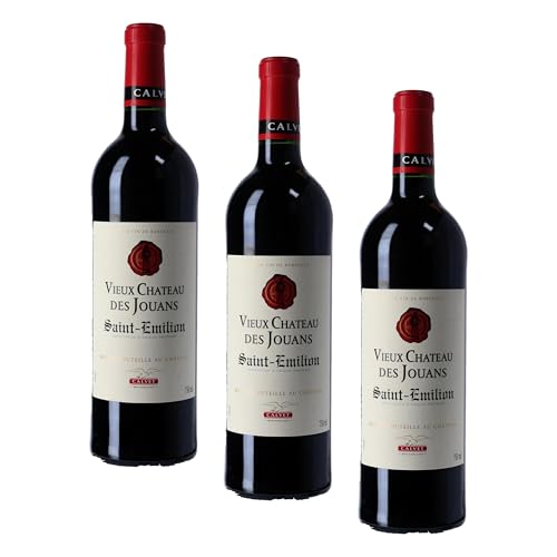 Calvet - Vieux Château des Jouans, Saint Emilion, Vin rouge de Bordeaux (1 x 0,75L) (Lot de 3)