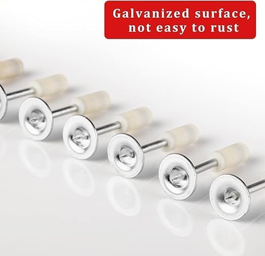 7.3mm Manual Steel Nails for Nail Gun – Pack of 100 Heavy Duty Round Head Nails | Ideal for Concrete Walls, Ceilings, Cable Ducts, Slotting & Construction Repair Work