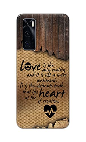 Image of PRINTFIDAA Love is The Only Reality and It is Not Mere Sentiment Printed Designer Hard Case for Vivo V20 SE Back Cover -(e) RPM1010