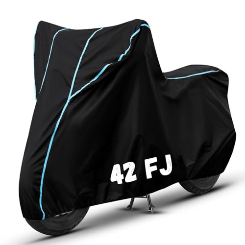Image of Bike Cover for 42 FJ 100% Waterproof, Dustproof & Scratch Resistant| Fully Bottom Elastic UV Resistant Heavy Duty Body Cover | All Weather Outdoor Use