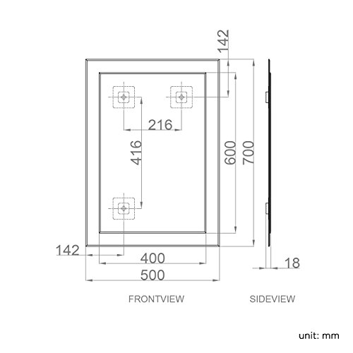 Soak Specchio di Design da Bagno, Smussato