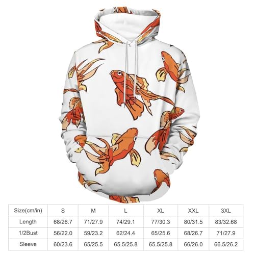 Hoody sweatshirt pull poisson rouge pour affronter le froid avec style