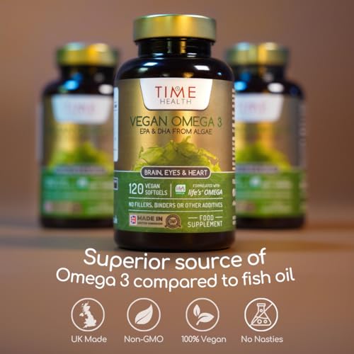 Vegan Omega 3 – EPA & DHA from Algae Oil – Premium Brand – Carrageenan-Free – Sustainable Algal Alternative to Fish Oil – Vegetarian Essential Fatty Acids – UK Made Supplement (120 Count (Pack of 1)) - Image 5
