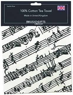 Manuscript Tea Towel (White/Black)