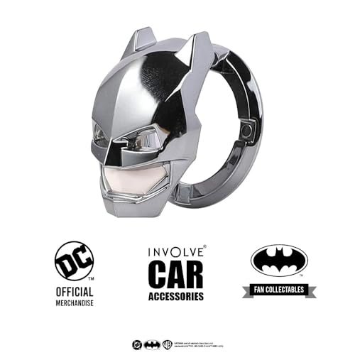 Image of Involve DC Batman Engine Start Push Button Cover - Silver| Universal Ignition Protective Cover | Anti-Scratch Decorative Ring | Official DC Licensed Merchandise | Batman car Accessories