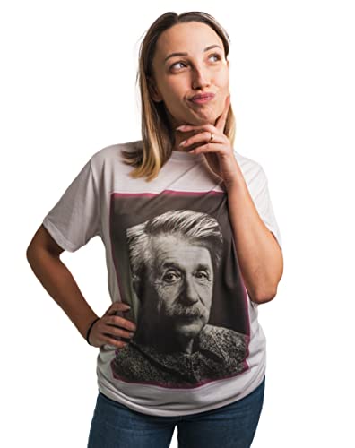 T-shirt Einstein Circle pour un style urbain décontracté en jersey blanc XL