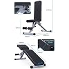 Fitness Equipment Adjustable Incline Folding Bench,Home or Commercial Fitness Equipment,Folding Dumbbell Stool Bench Press Stool Utilit