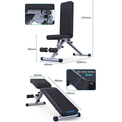 Fitness Equipment Adjustable Incline Folding Bench,Home or Commercial Fitness Equipment,Folding Dumbbell Stool Bench Press Stool Utilit