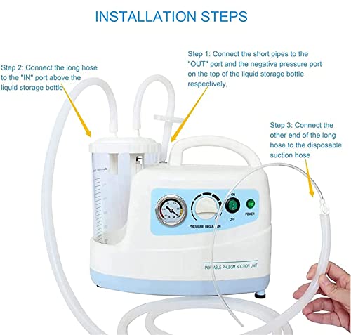 Aspiratore portatile – Dispositivo elettrico di aspirazione per catarro per uso domestico e medico, ideale per la rimozione del muco da tavolo